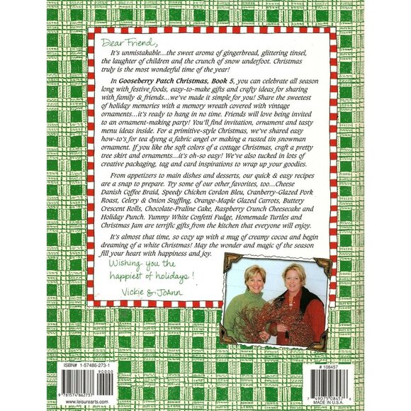 Leisure Arts Gooseberry Patch Christmas Book 5 Hardcover 2003 - Picture 2 of 2